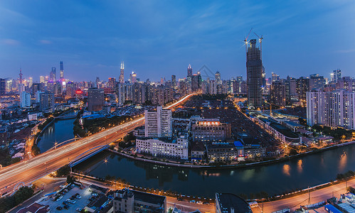 上海苏州河夜景高楼大厦高清图片素材