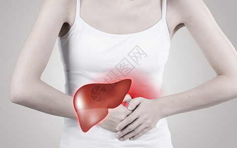肝脏健康女性内脏疼痛设计图片