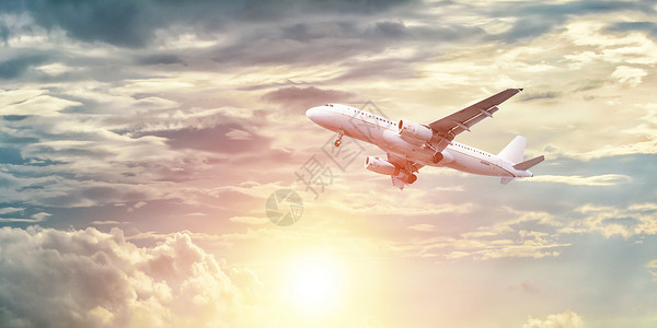 旅行回家科技航空背景设计图片