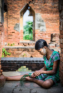 缅甸儿童缅甸旅游高清图片素材