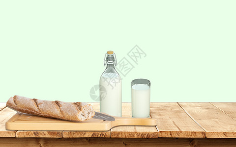 牛奶甜品美食场景设计图片