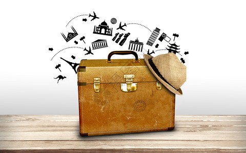 男人行李箱创意旅行行李箱设计图片