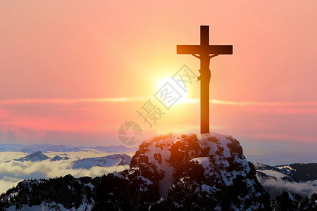 复活节十字架图片基督教图片素材