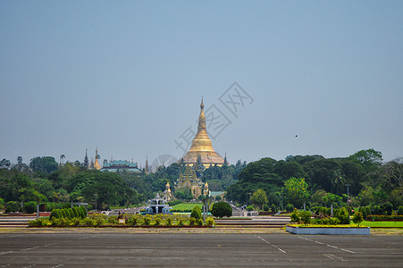 缅甸大金塔地标高清图片素材