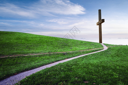 复活节十字架基督教图片素材