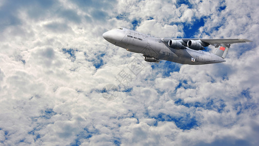 云端飞机背景图片