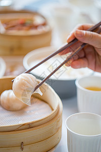 广式虾饺水晶虾饺背景