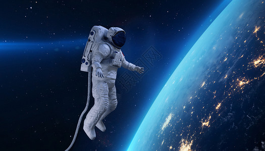 漂浮的宇航员航天科技高清图片素材