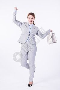开心下班的外国商务女性图片