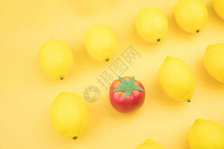 仿真水果柠檬西红柿背景图片
