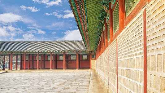 韩国景福宫韩国著名景点高清图片