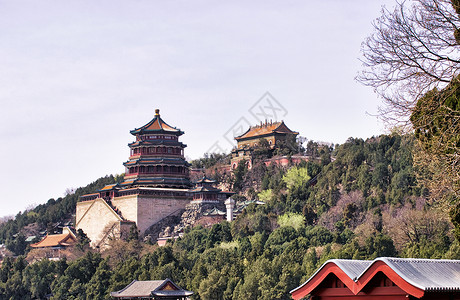 空中小阁楼颐和园背景