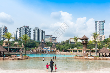 马来西亚水上乐园背景