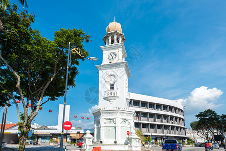 乔治市马来西亚槟城街景背景
