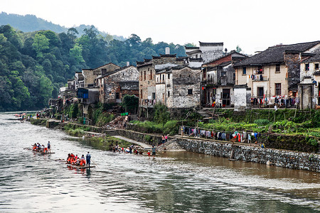 婺源李坑江湾景区高清图片