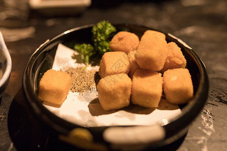 日式冷豆腐日式料理香酥豆腐背景