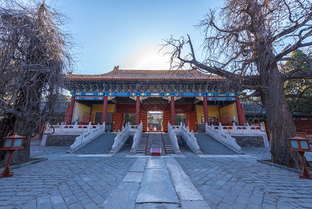 北京孔庙古建筑背景