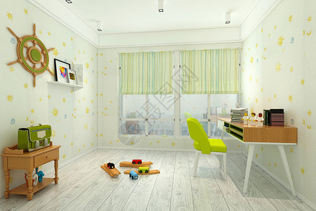 儿童卧室俯视图儿童卧室背景设计图片