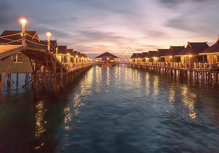 海上酒店海上民宿背景