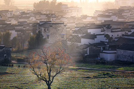 安徽村落背景图片