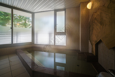 日式温泉室内高清图片素材