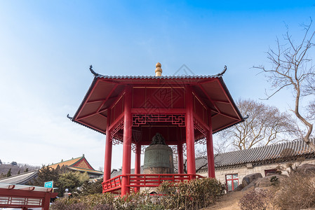 山东青岛湛山寺背景