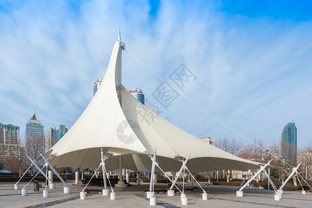 青岛音乐广场背景图片