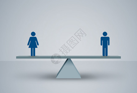 女性男性男女平等设计图片