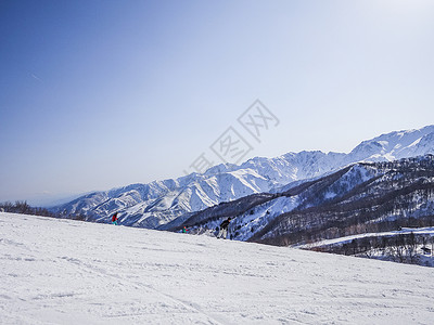 雾凇梅池梅池高原滑雪场背景