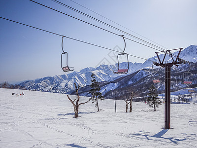 雾凇梅池梅池高原滑雪场背景