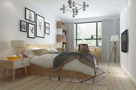 现代卧室空间场景设计图片