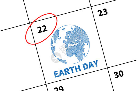 日历手绘素材地球日设计图片