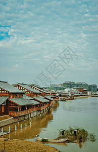古镇河景图片