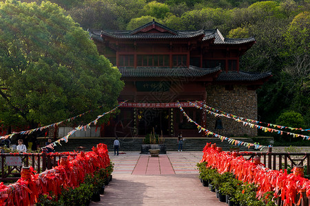 东竹林寺武汉云雾山竹林寺风景背景