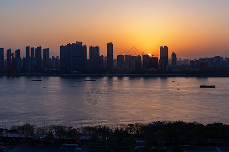 日落长江两岸风光图片