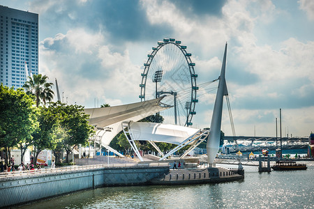 新加坡摩天观景轮高清图片