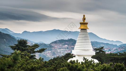 庐山五老峰江西庐山风景区白塔背景