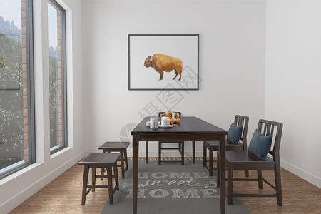 动物壁画现代休闲家居空间设计设计图片