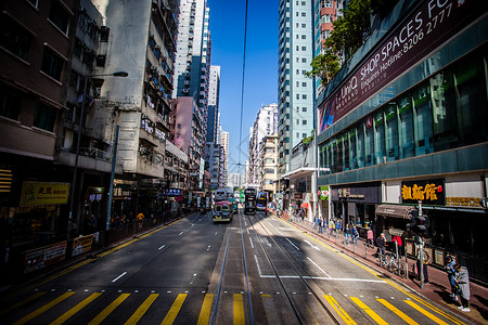 香港街景背景图片