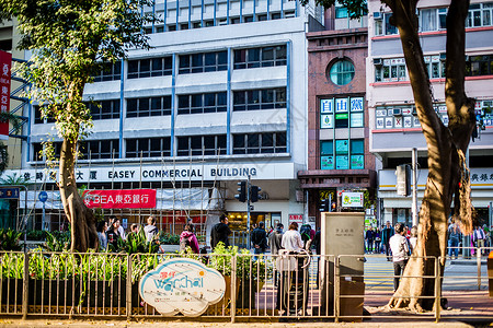 香港街道背景图片