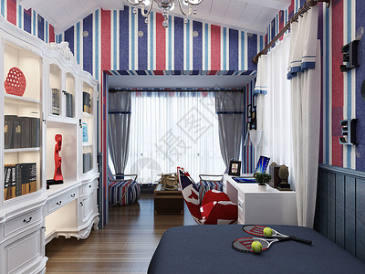 北欧卧室效果图北欧风格高清图片素材