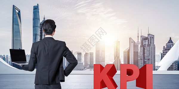 黑板上的信息黑板上KPI绩效走势设计图片