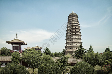 陕西宝鸡市法门寺真身舍利宝塔高清图片