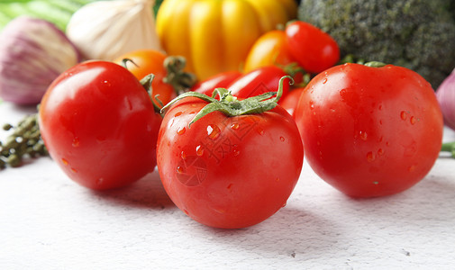 番茄一堆果蔬高清图片
