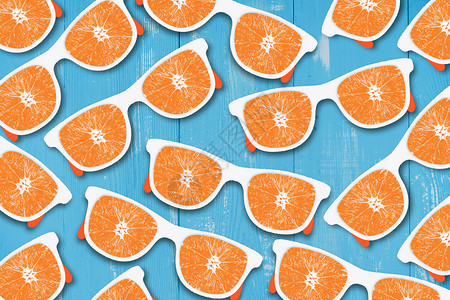 橙子眼镜创意设计背景图片