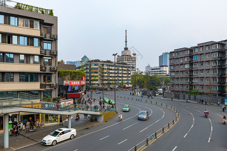 成都街道背景图片