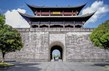 文星楼建水文庙古楼背景