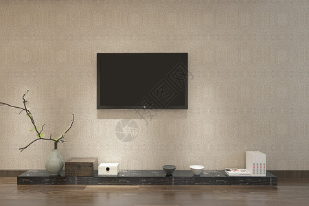 壁画背景墙中式电视背景墙设计图片