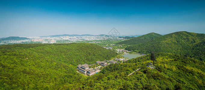 航拍苏州穹窿山景区景色高清图片素材