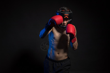 运动照运动男性拳击肌肉创意照背景